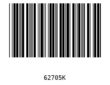 Bar code, type 39 62705