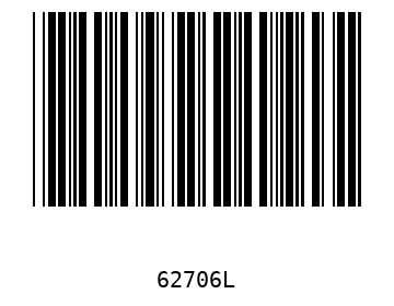 Bar code, type 39 62706