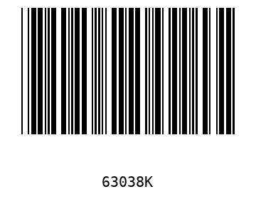 Bar code, type 39 63038