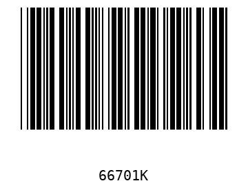 Bar code, type 39 66701