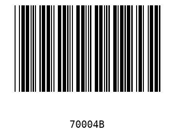 Bar code, type 39 70004