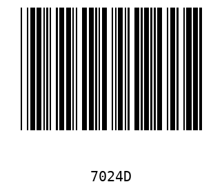 Bar code, type 39 7024