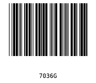 Bar code, type 39 7036