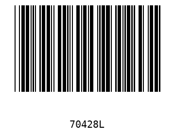 Bar code, type 39 70428