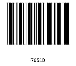 Bar code, type 39 7051
