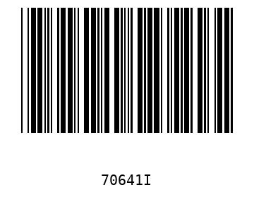 Bar code, type 39 70641