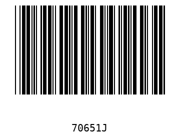 Bar code, type 39 70651