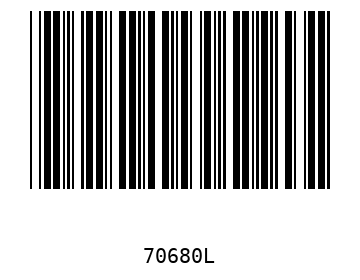Bar code, type 39 70680