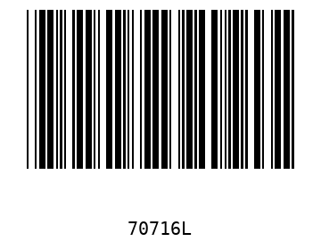 Bar code, type 39 70716