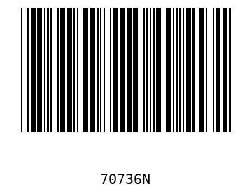 Bar code, type 39 70736