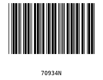 Bar code, type 39 70934