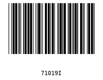 Bar code, type 39 71019