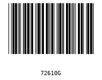 Bar code, type 39 72610