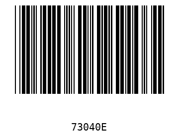 Bar code, type 39 73040