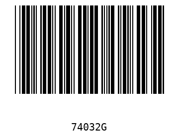 Bar code, type 39 74032