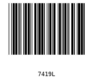 Bar code, type 39 7419