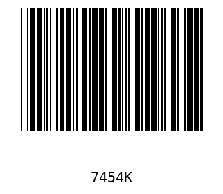 Bar code, type 39 7454