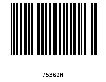 Bar code, type 39 75362