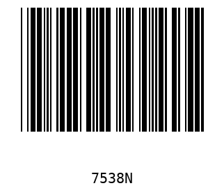 Bar code, type 39 7538
