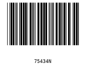 Bar code, type 39 75434