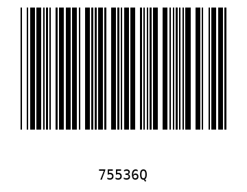 Bar code, type 39 75536