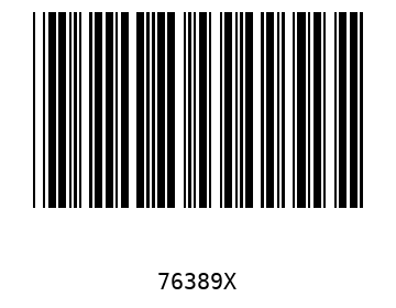 Bar code, type 39 76389