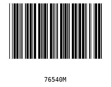 Bar code, type 39 76540