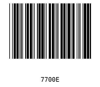 Bar code, type 39 7700