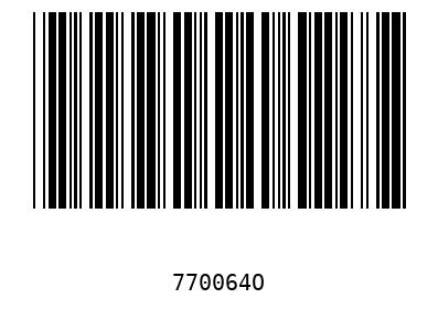 Bar code, type 39 770064
