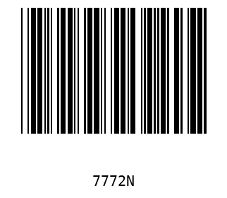 Bar code, type 39 7772
