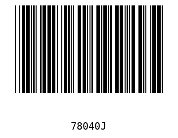 Bar code, type 39 78040