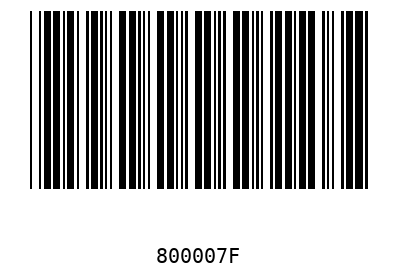 Bar code, type 39 800007