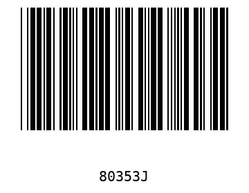 Bar code, type 39 80353