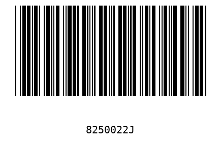 Bar code, type 39 8250022