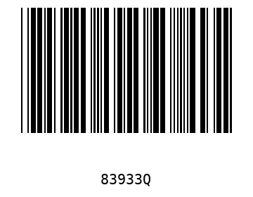 Bar code, type 39 83933