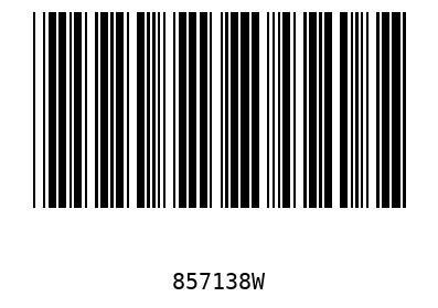 Bar code, type 39 857138
