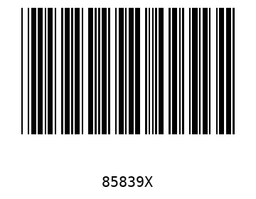 Bar code, type 39 85839