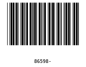 Bar code, type 39 86598