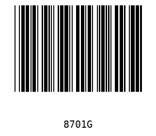 Bar code, type 39 8701