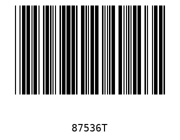 Bar code, type 39 87536