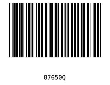 Bar code, type 39 87650