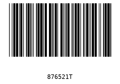 Bar code, type 39 876521