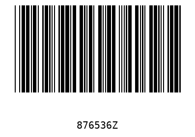 Bar code, type 39 876536