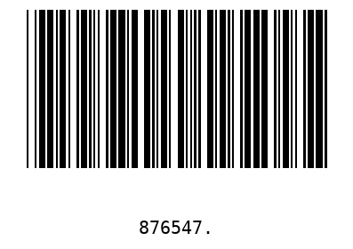Bar code, type 39 876547