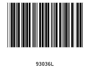 Bar code, type 39 93036