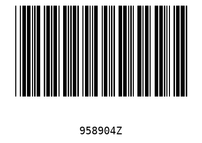 Bar code, type 39 958904