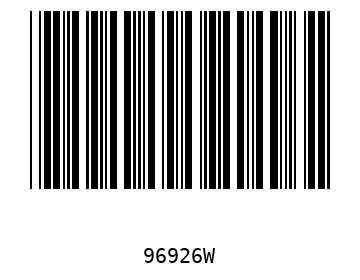 Bar code, type 39 96926