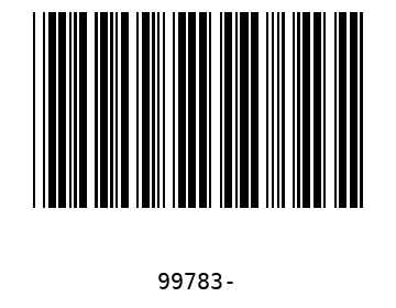 Bar code, type 39 99783