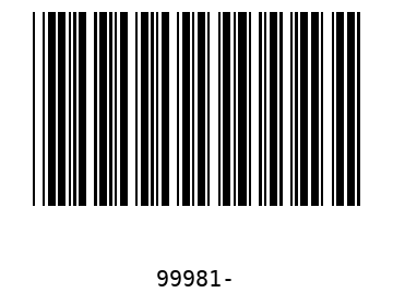 Bar code, type 39 99981